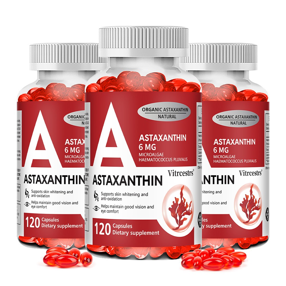 Vitrcestrs® Organic Astaxanthin 6mg | Skin Whitening, Anti-Oxidation & Vision Support