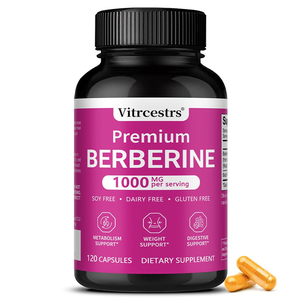 Vitrcestrs® Premium Berberine 1000mg | Metabolism & Weight Support Capsules