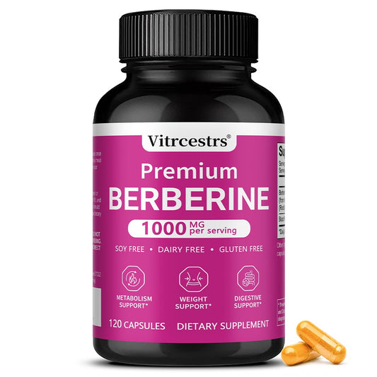 Vitrcestrs® Premium Berberine 1000mg | Metabolism & Weight Support Capsules