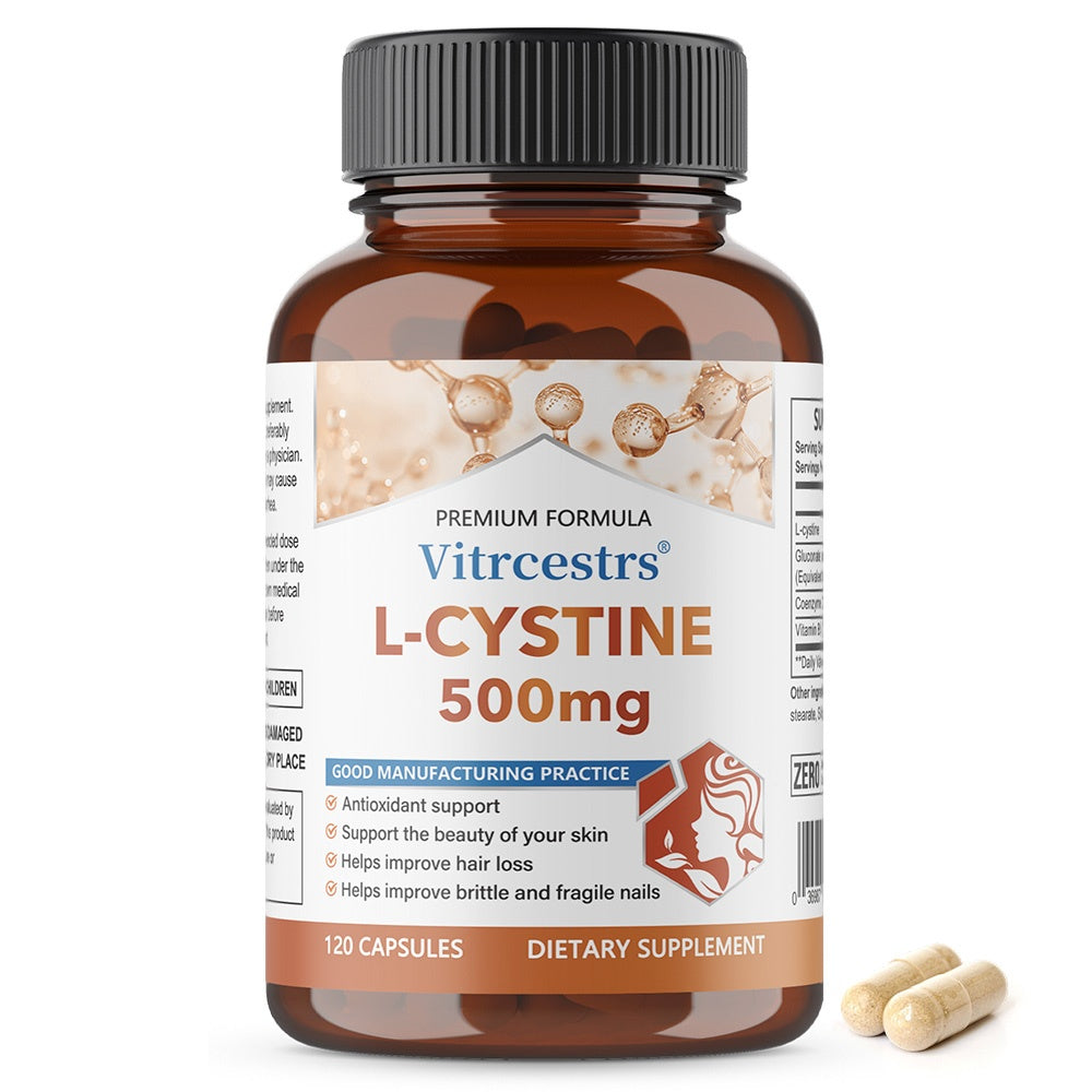 Vitrcestrs® L-Cystine 500mg Premium Formula | Skin, Hair & Nail Beauty Capsules