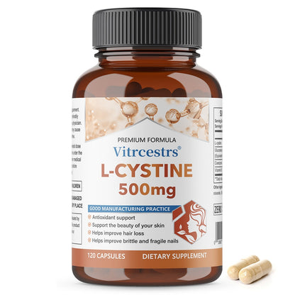 Vitrcestrs® L-Cystine 500mg Premium Formula | Skin, Hair & Nail Beauty Capsules