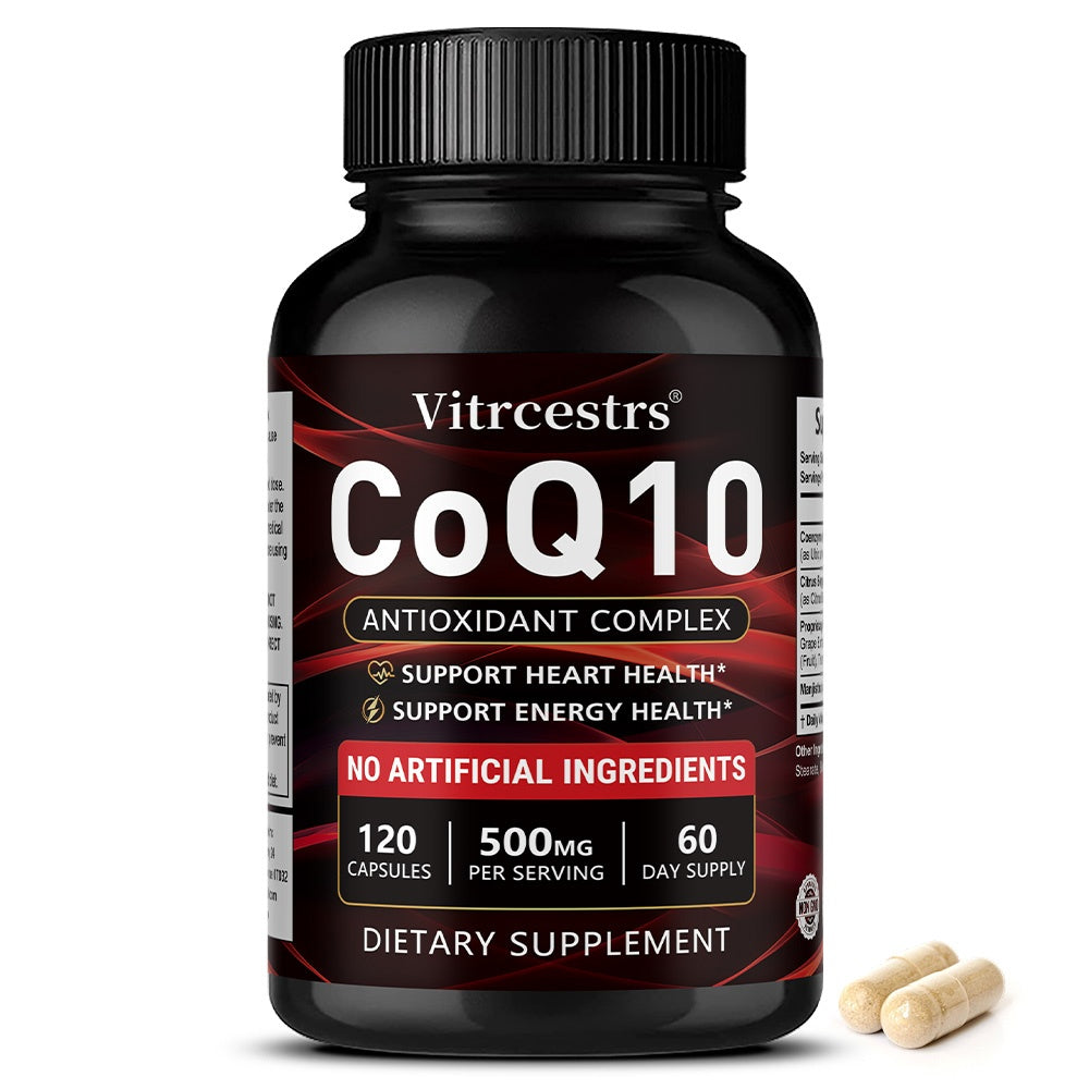 Vitrcestrs® CoQ10 500mg Antioxidant Complex | Heart & Cellular Energy Support