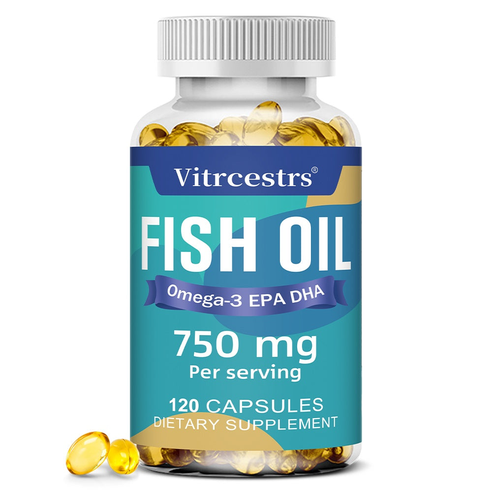Vitrcestrs® Fish Oil 750mg Per Serving | Omega-3 EPA & DHA Heart & Brain Support