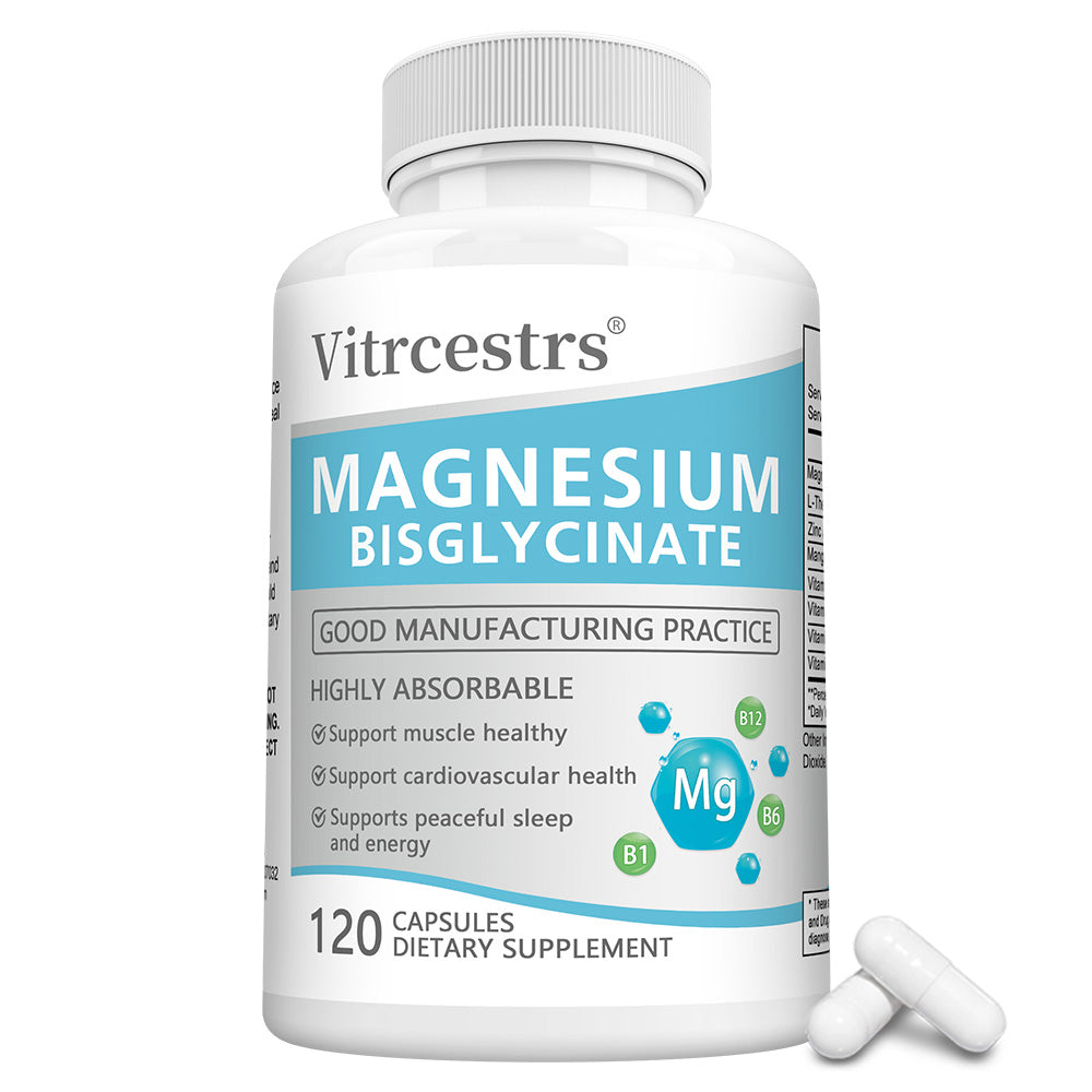 Vitrcestrs® Magnesium Bisglycinate | Highly Absorbable Muscle & Sleep Support