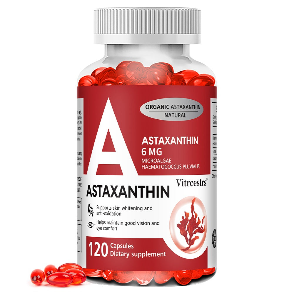 Vitrcestrs® Organic Astaxanthin 6mg | Skin Whitening, Anti-Oxidation & Vision Support