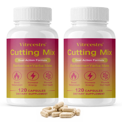 Vitrcestrs® Cutting Mix Dual-Action Formula | Berberine & Yerba Mate Capsules