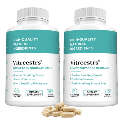 Vitrcestrs® Natural Body Odor Eliminator & Fresh Breath Support Capsules