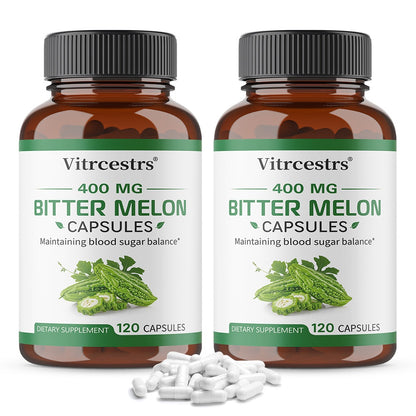 Vitrcestrs® Bitter Melon 400mg Capsules | Blood Sugar Balance & Metabolic Support
