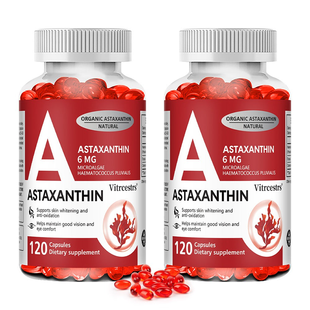 Vitrcestrs® Organic Astaxanthin 6mg | Skin Whitening, Anti-Oxidation & Vision Support