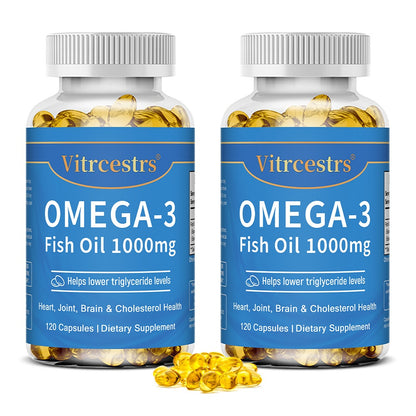 Vitrcestrs® Omega-3 Fish Oil 1000mg | Heart, Joint, Brain & Cholesterol Health