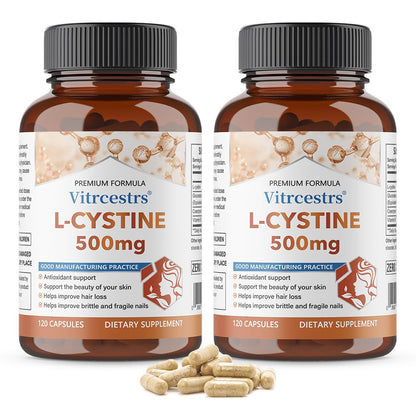 Vitrcestrs® L-Cystine 500mg Premium Formula | Skin, Hair & Nail Beauty Capsules