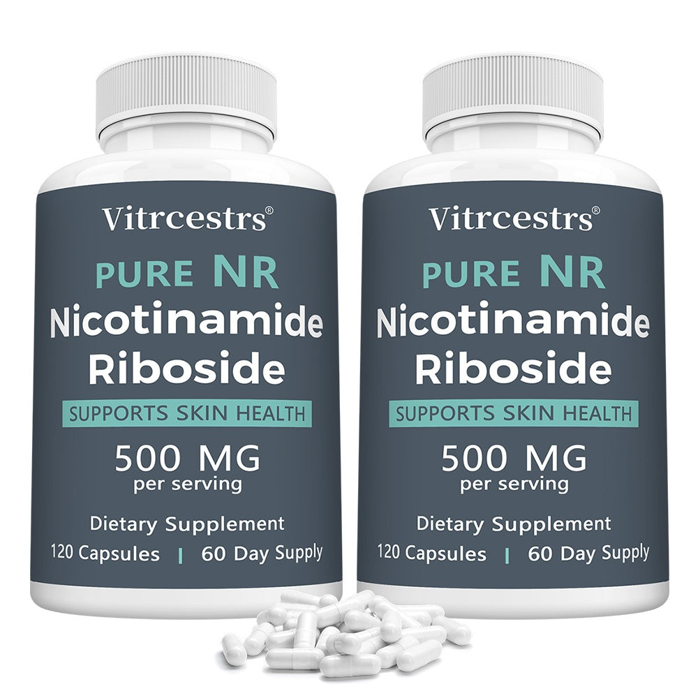 Vitrcestrs® Pure NR Nicotinamide Riboside 500mg | Cellular Energy & Skin Health Capsules