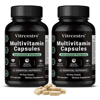Vitrcestrs® Multivitamin Capsules Advanced Formula | 23 Essential Nutrients with CoQ10 & Vitamin C