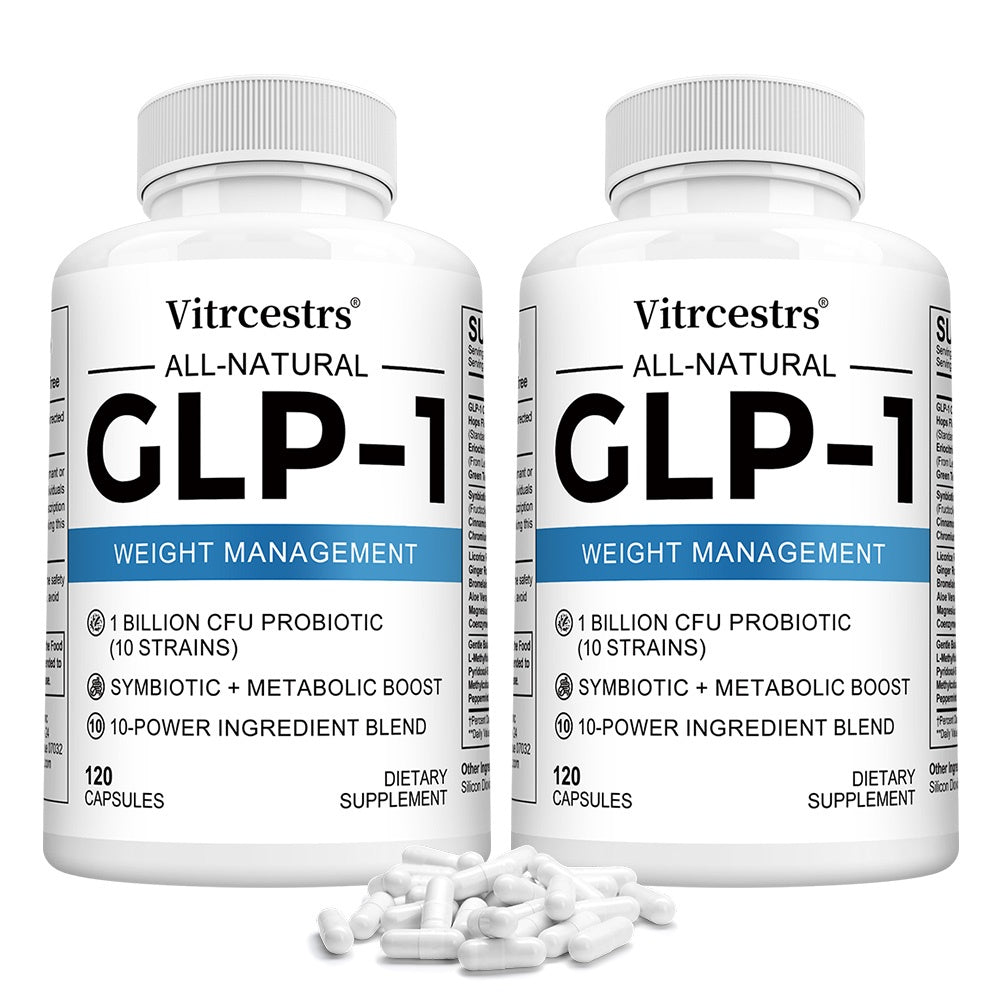 Vitrcestrs® All-Natural GLP-1 Weight Management | 1 Billion CFU Probiotic & 10-Power Ingredient Blend