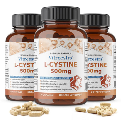 Vitrcestrs® L-Cystine 500mg Premium Formula | Skin, Hair & Nail Beauty Capsules