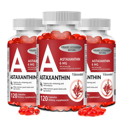 Vitrcestrs® Organic Astaxanthin 6mg | Skin Whitening, Anti-Oxidation & Vision Support