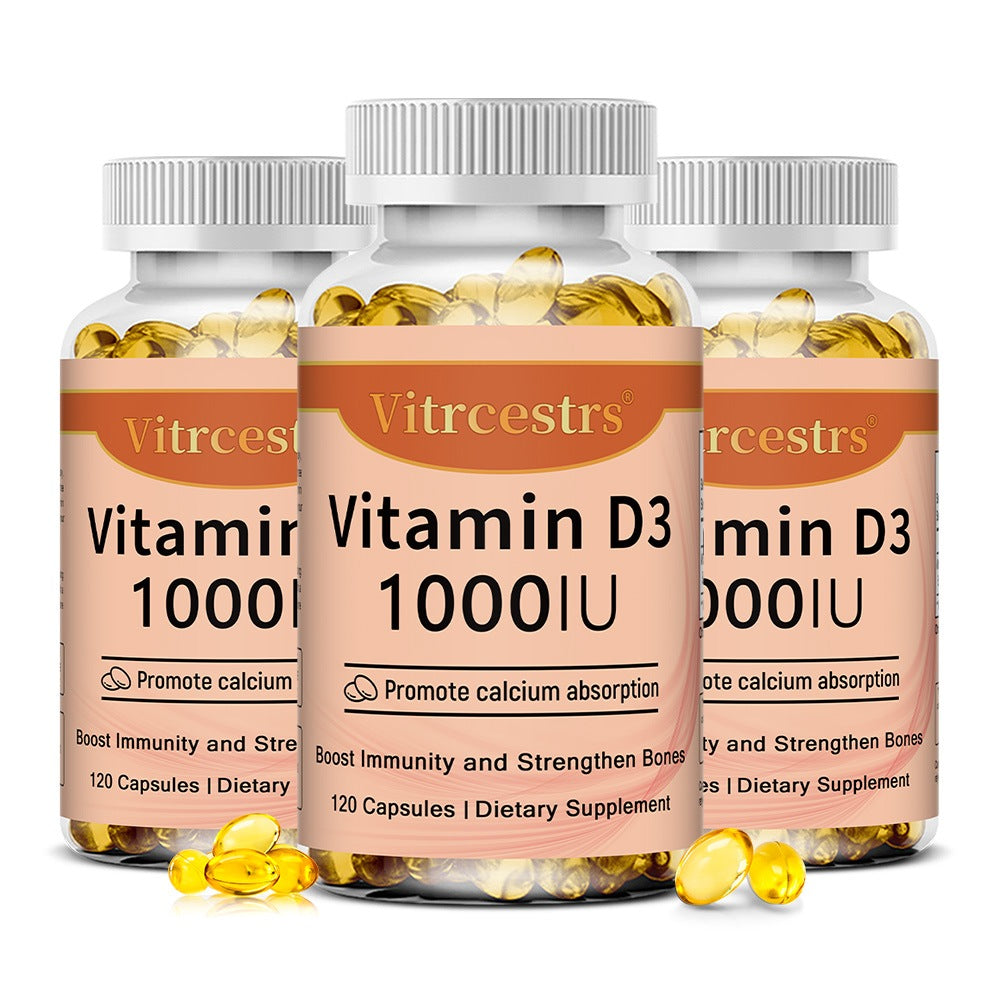 Vitrcestrs® Vitamin D3 1000IU | Bone Strength & Immune Support Capsules