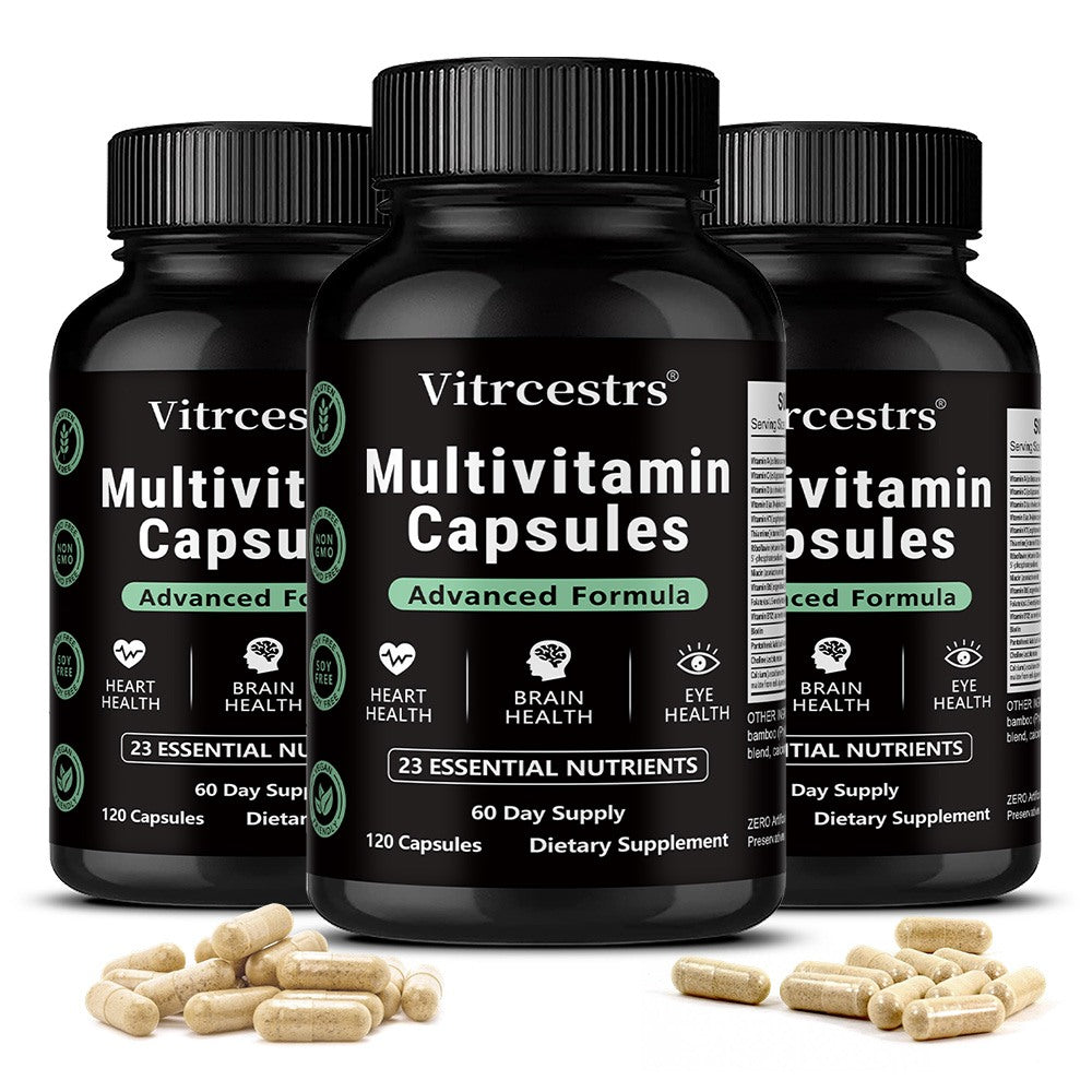 Vitrcestrs® Multivitamin Capsules Advanced Formula | 23 Essential Nutrients with CoQ10 & Vitamin C