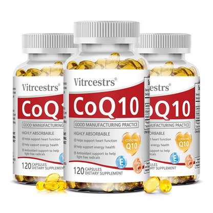 Vitrcestrs® CoQ10 120 Capsules | Highly Absorbable Heart Function & Energy Health Support