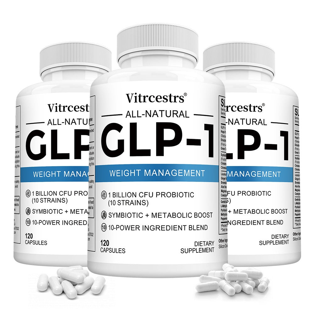 Vitrcestrs® All-Natural GLP-1 Weight Management | 1 Billion CFU Probiotic & 10-Power Ingredient Blend