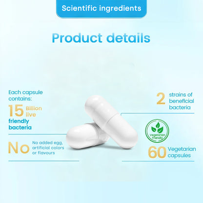 Vitrcestrs® B420 Probiotics Plus Capsules | 15 Billion CFU Digestive & Metabolic Support