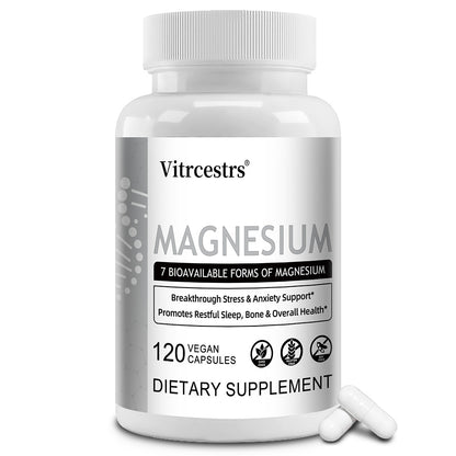 Vitrcestrs® Magnesium Complex | 7 Bioavailable Forms for Stress & Sleep Support