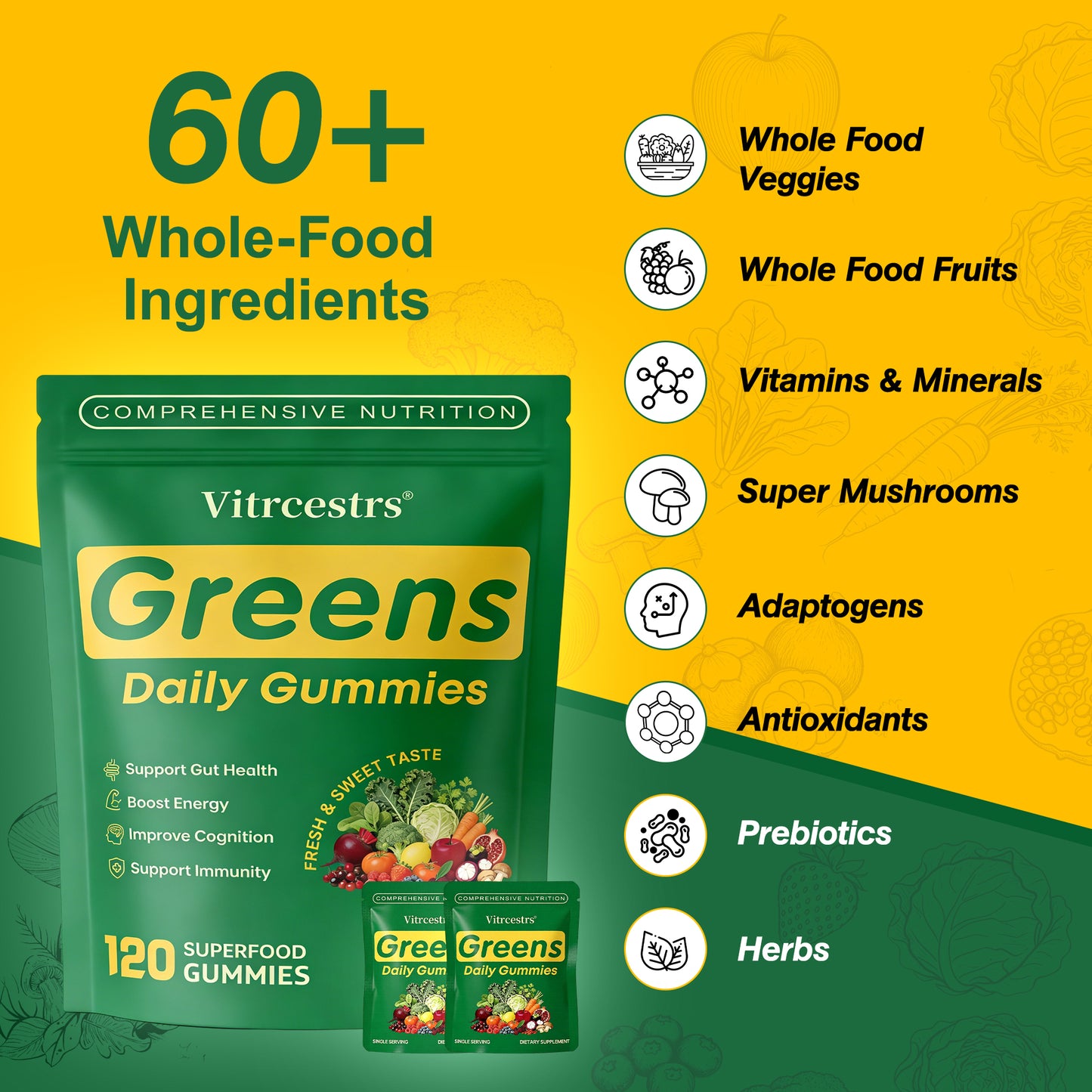 Super Greens Gummies – Gut & Digestive Support